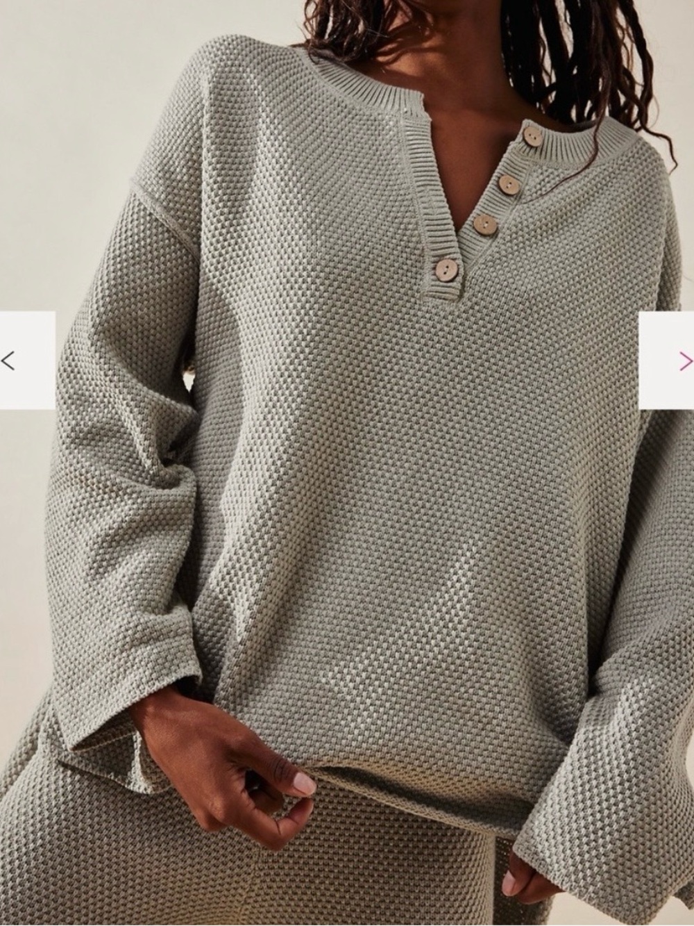 Mod Ref Beige Henley Sweater
